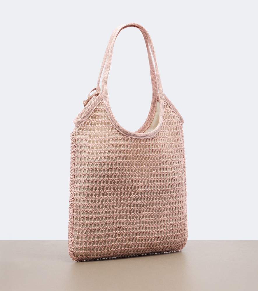 Ivy crochet raffia tote bag