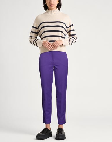 Woman Pants Purple Size 6 Polyester, Viscose, Elastane