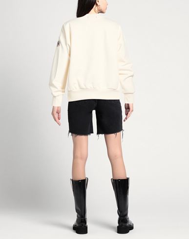 Woman Sweatshirt Cream Size L Cotton, Polyester