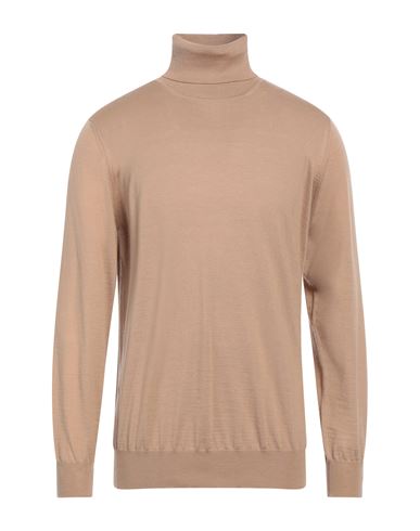 Man Turtleneck Sand Size XL Merino Wool