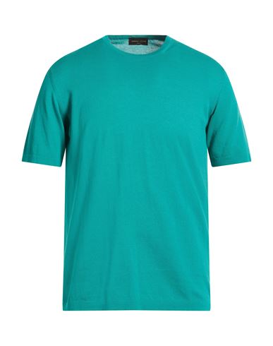 Man Sweater Emerald green Size 38 Cotton