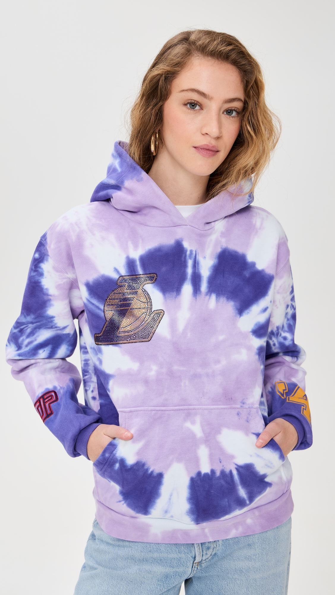 Los Angeles Lakers Tie Dye Hoodie Purple