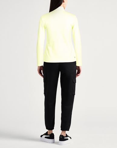 Woman Sweatshirt Yellow Size M Polyester, Elastane