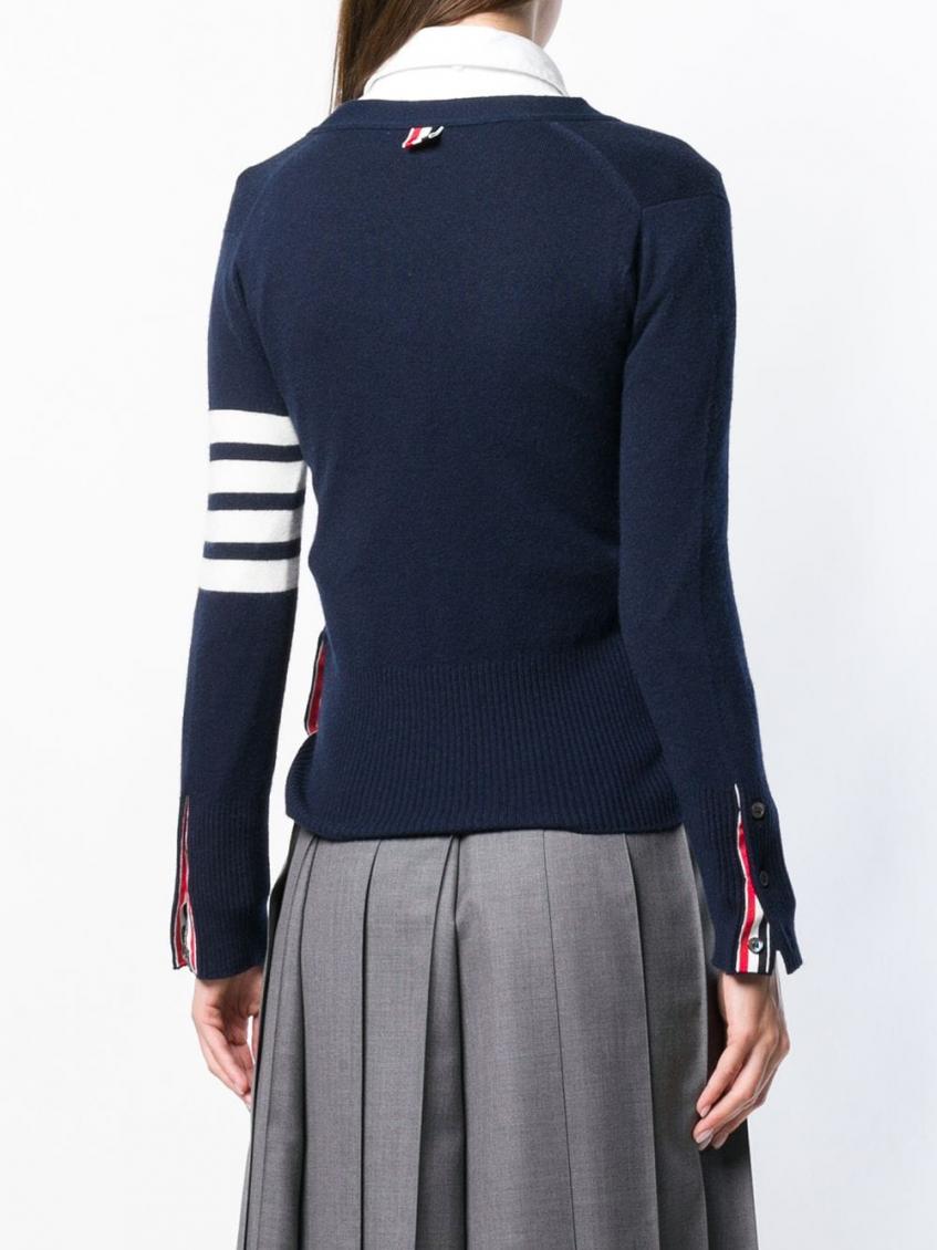 4-bar stripe cardigan