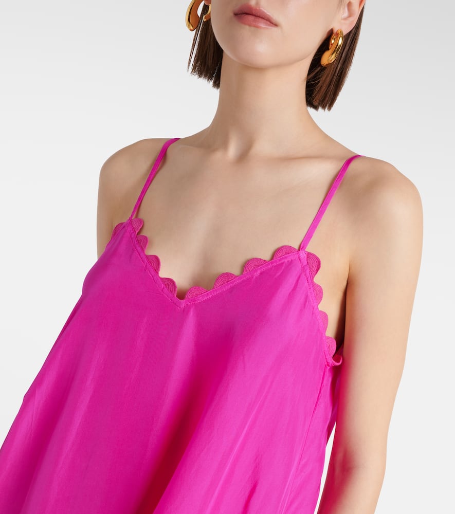 Juliet Dunn Embroidered ombré silk kaftan