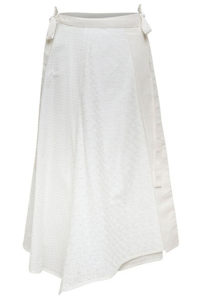 3.1 Phillip Lim Broderie Anglaise Patchwork Midi Skirt