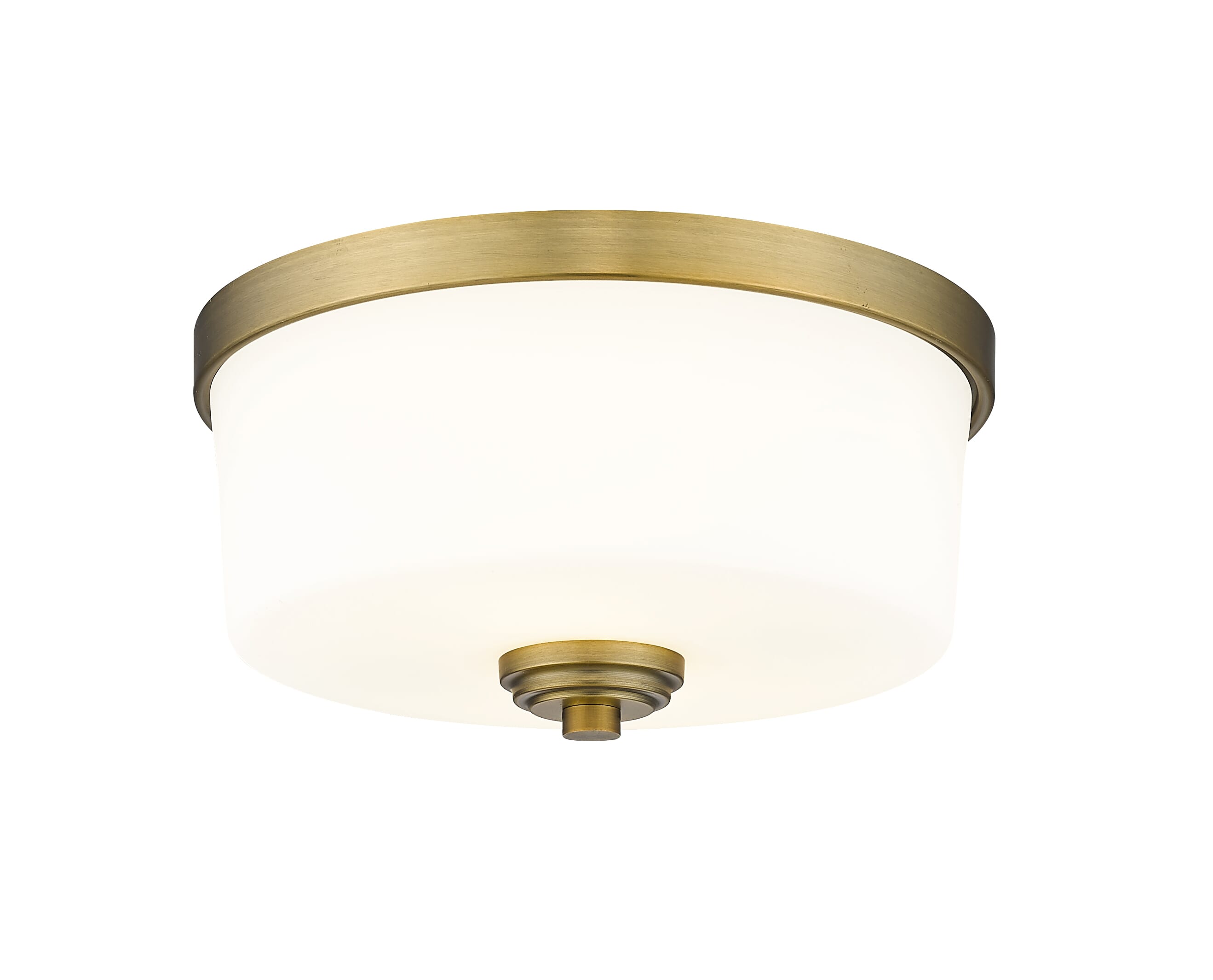 Arlington 2-Light Flush Mount Ceiling Light In Heritage Bra
