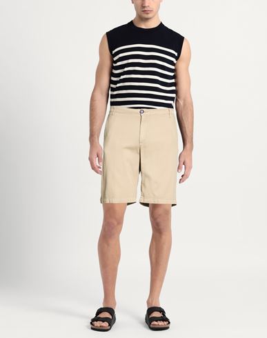 Man Shorts & Bermuda Shorts Taupe Size 36 Cotton