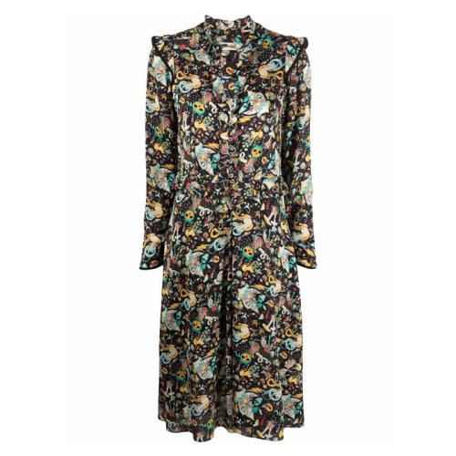 Rosier circus-print dress