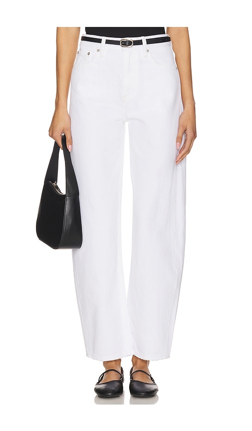 PISTOLA Wes High Rise Barrel Jeans in White.  33. Also in 24, 25, 26, 27, 28, 29, 30