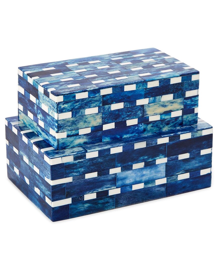 Set of 2 Covered Boxes