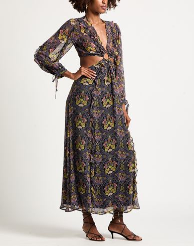 Woman Maxi dress Dark purple Size M Viscose