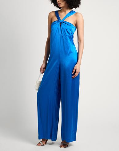 Woman Jumpsuit Bright blue Size 10 Viscose