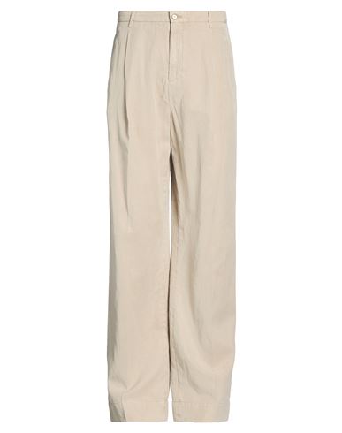 Man Pants Beige Size 26 Lyocell, Linen, Cotton