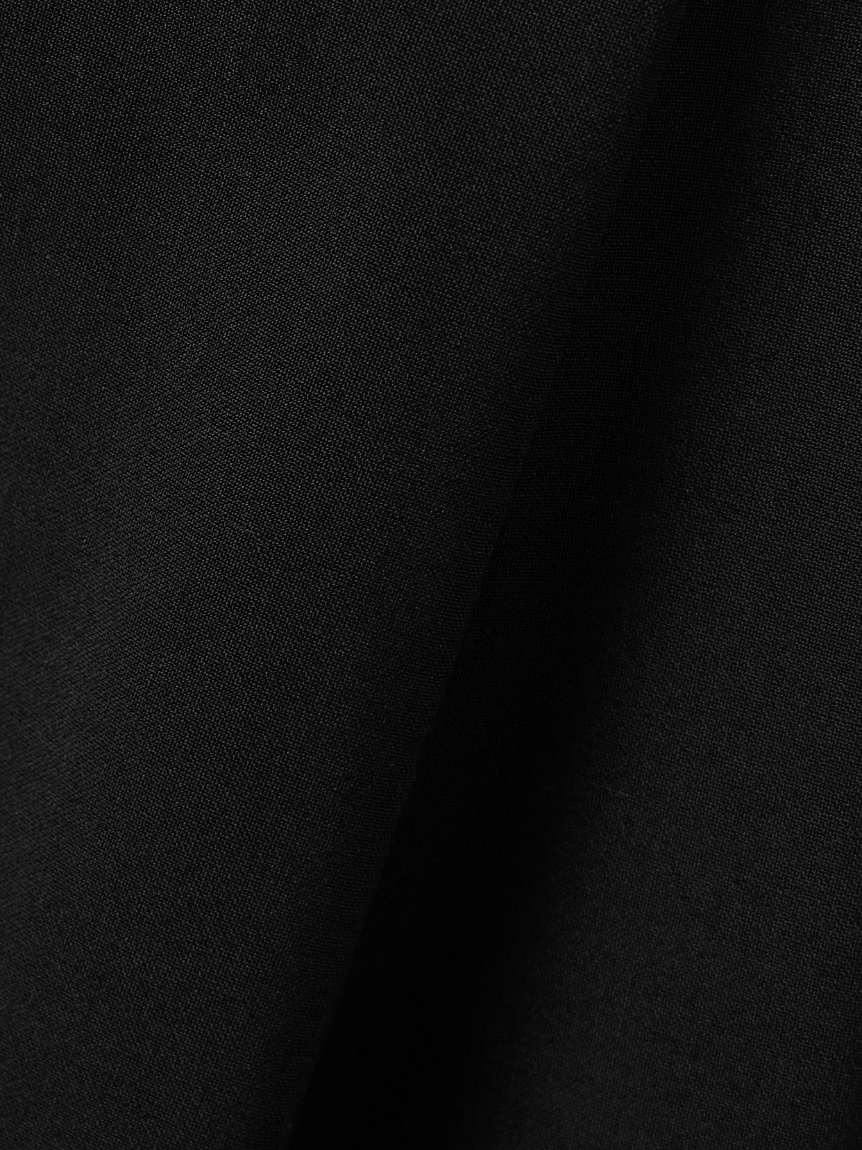 Mesh-trimmed Crepe Wide-leg Pants - Black
