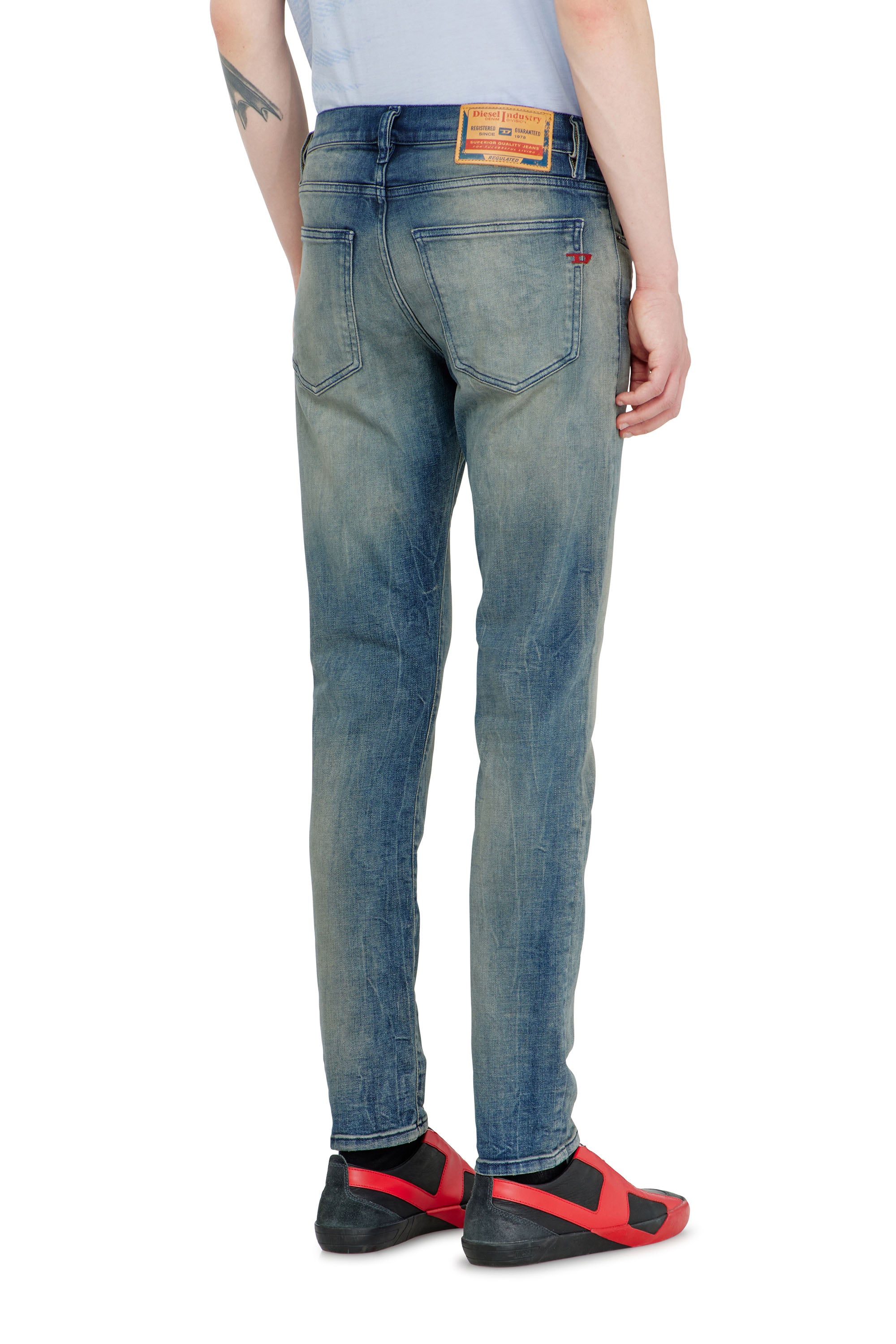 Diesel - denim pants belt loops distressed faded five pocket
