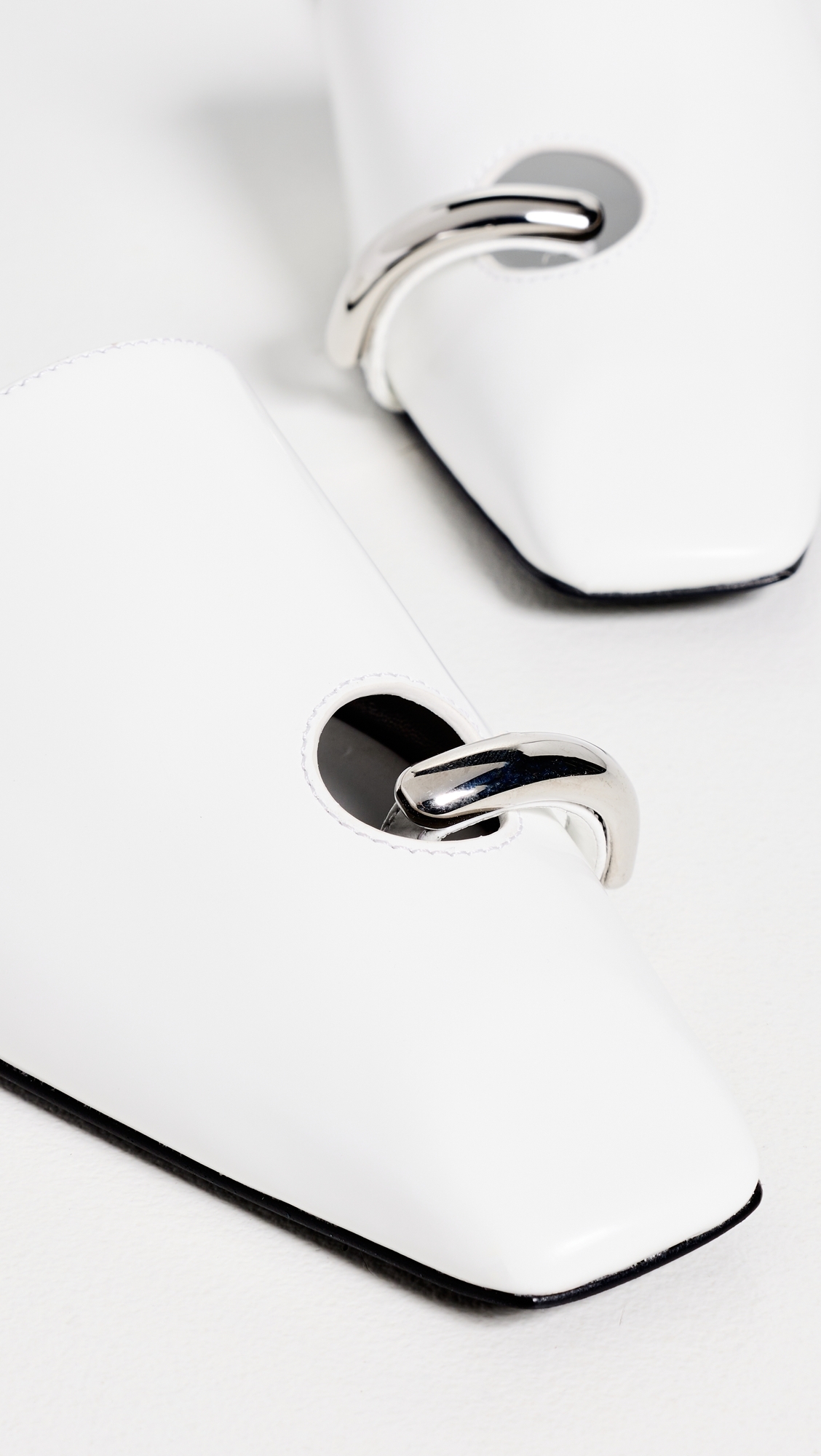 Pierced Mules BIANCO / SILVER