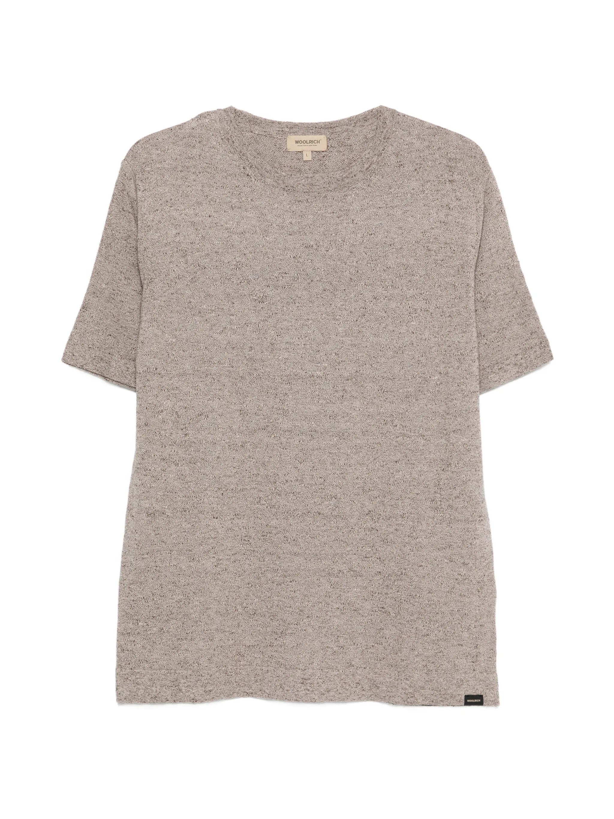 Men's Short-Sleeve Cotton-Linen Knit T-Shirt