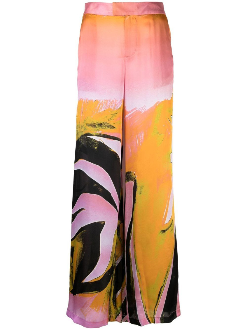 - Printed Wide Leg Trousers