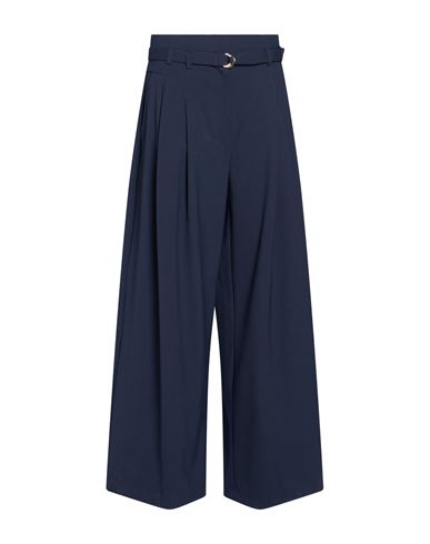 Woman Pants Navy Size 10 Polyester, Virgin Wool, Elastane