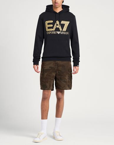 Man Sweatshirt Black Size 4XL Cotton