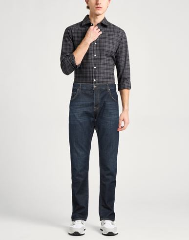 Man Jeans Blue Size 36 Cotton, Elastane