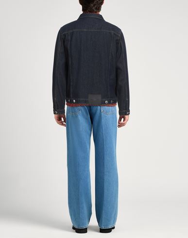 Man Denim outerwear Blue Size 36 Cotton