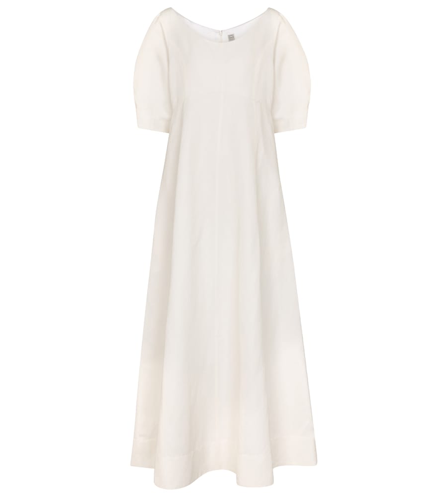 Exclusive to Mytheresa - Linen and cotton-blend midi dress