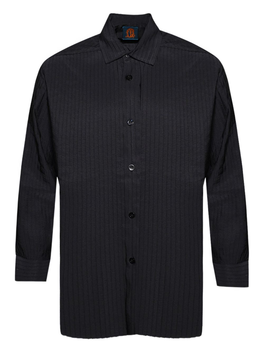 Pleated print shirt - Grey