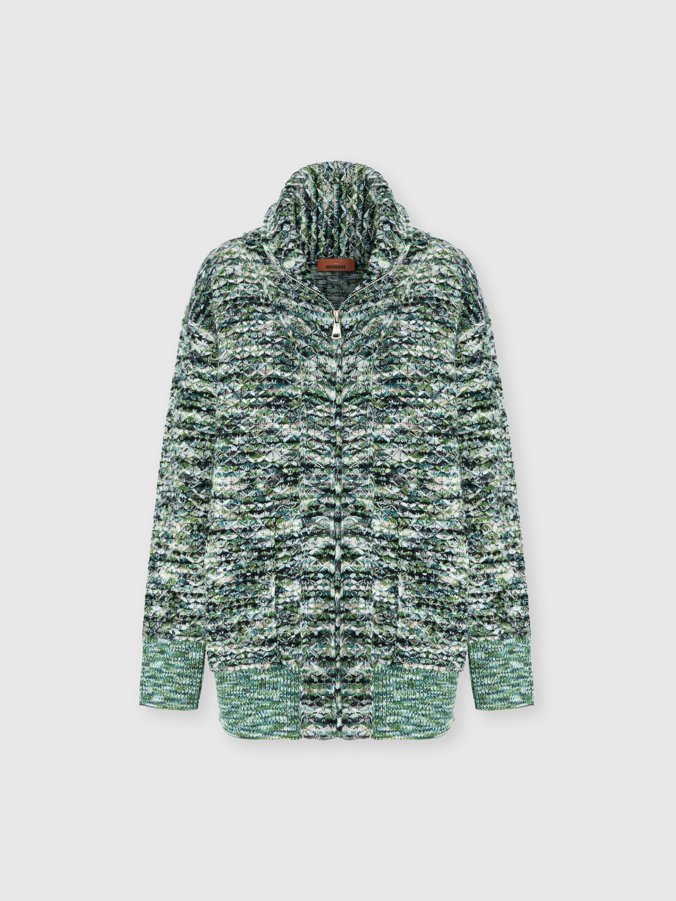 Missoni - Oversized full-zip cardigan with 3D construction, Women, Multicoloured