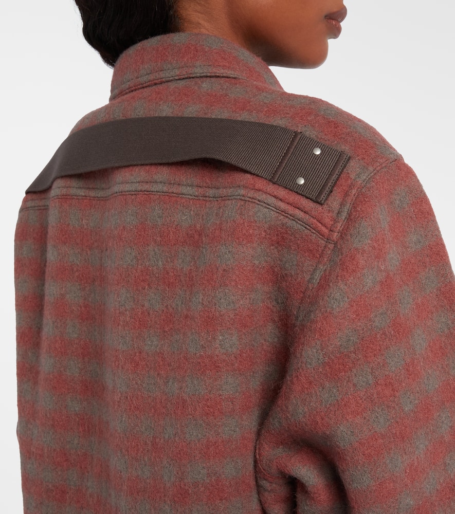 Checked virgin wool overshirt