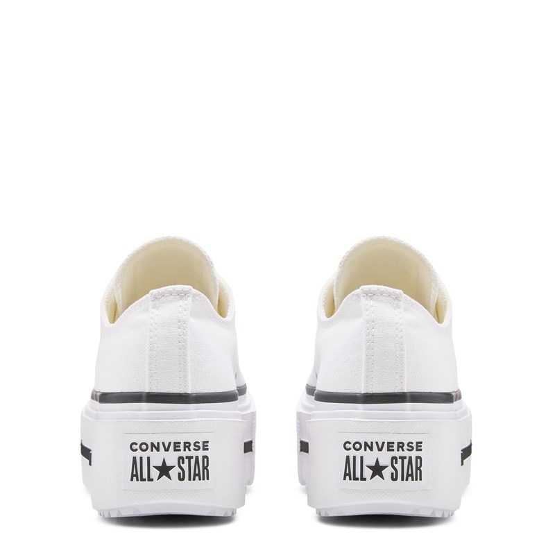 Chuck Taylor All Star Lift Double Stack Platform Ox Sneakers (White/Black)