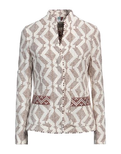 Nenè Woman Jacket Cream Size 4 Cotton, Polyamide