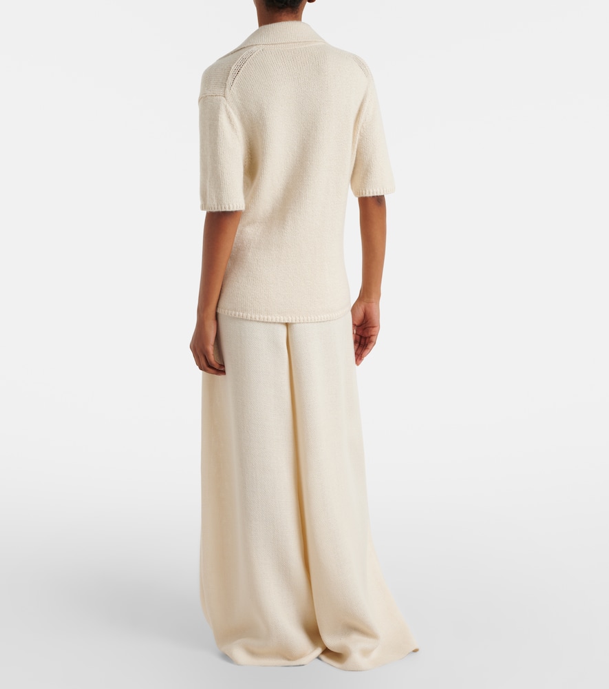 Gelos alpaca wide-leg pants