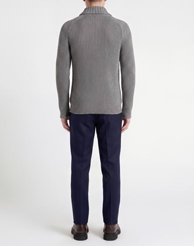 Man Turtleneck Grey Size L Merino Wool, Acrylic