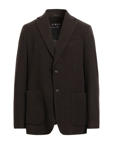 Circolo 1901 Man Blazer Dark brown Size 40 Wool, Cashmere