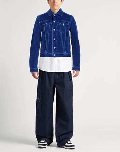 Man Denim outerwear Bright blue