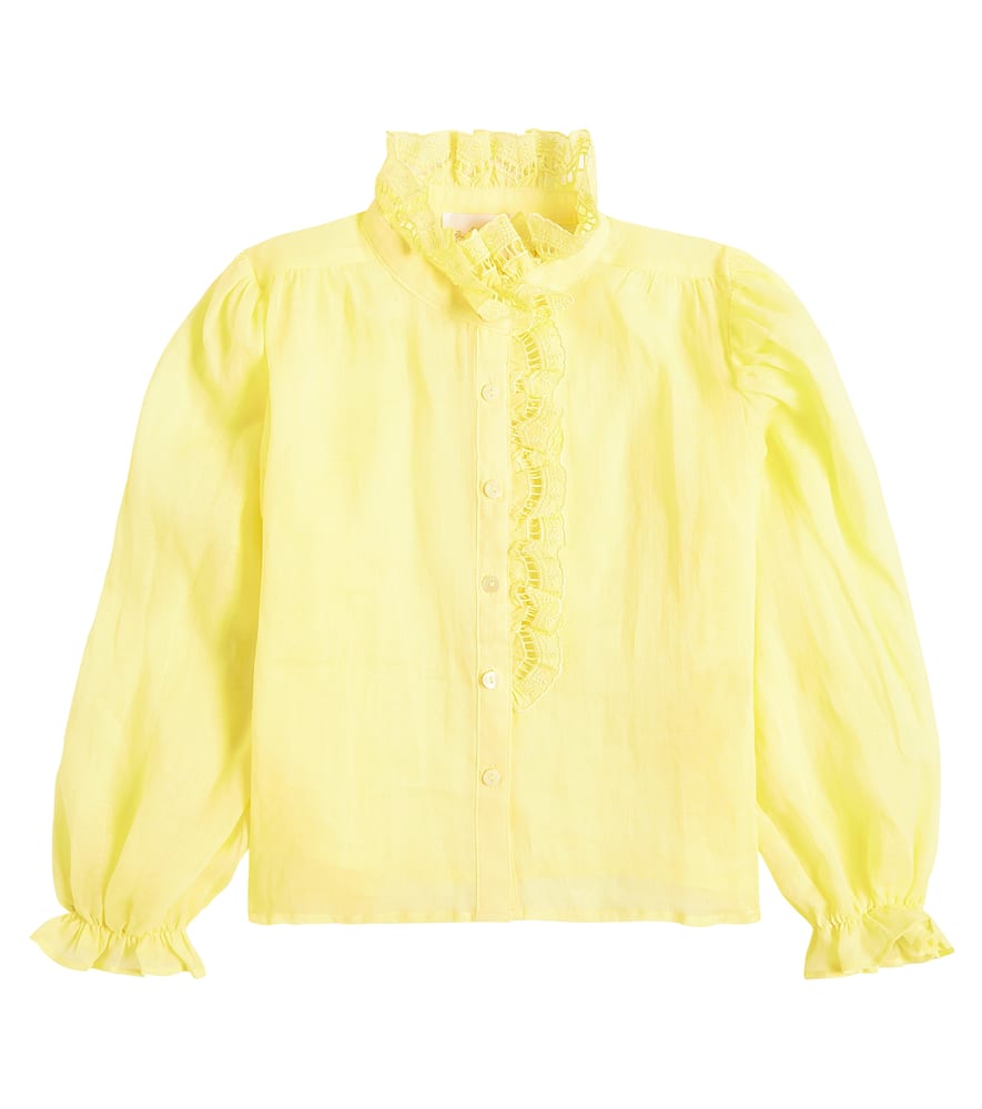 Petite Amalie Embroidered linen shirt