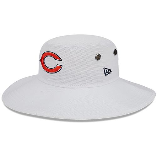 Men's White Chicago Bears 2023 NFL Training Camp Primary Logo Panama Bucket Hat