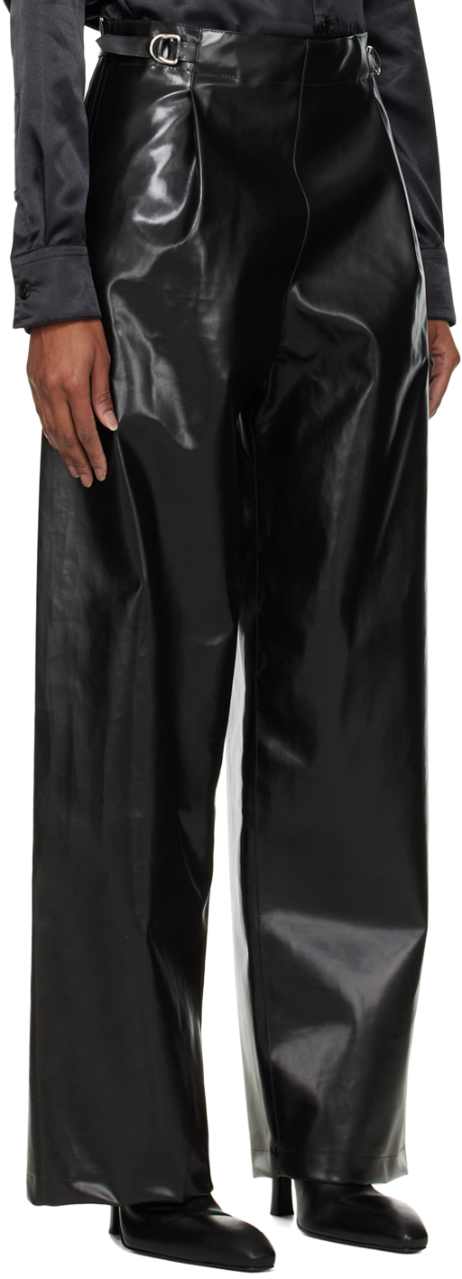 Black Sailor faux-leather trousers