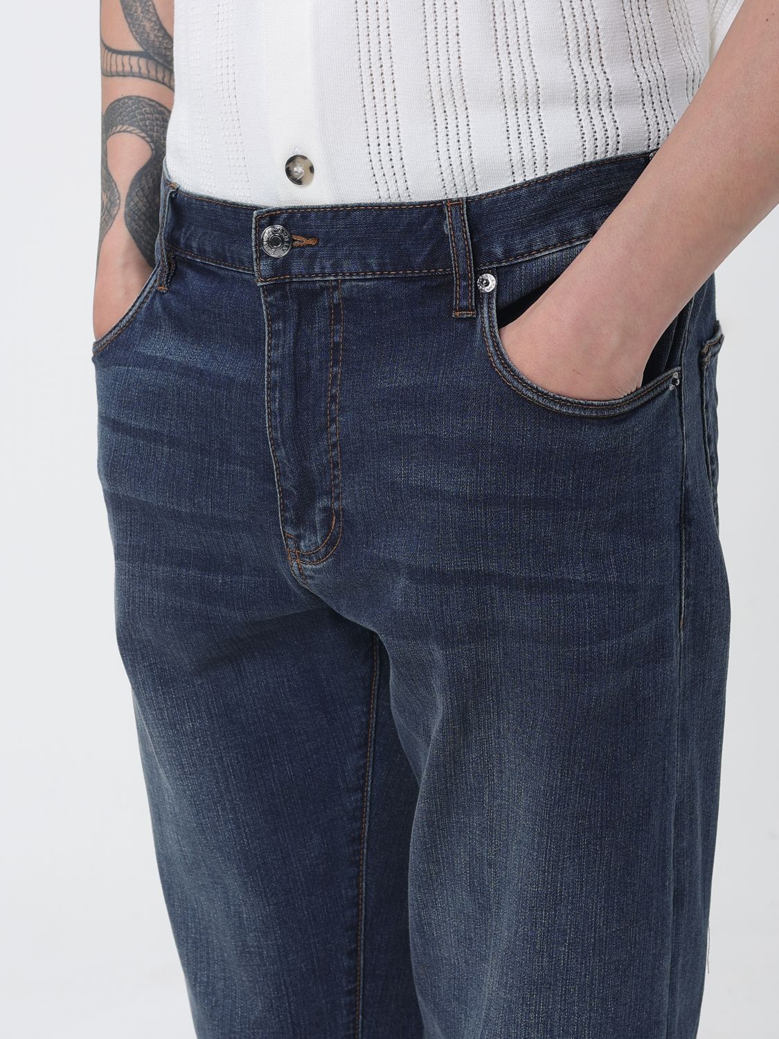 Jeans Men color Navy