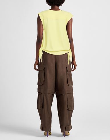 Malìparmi Woman Top Yellow Size 6 Acetate, Silk