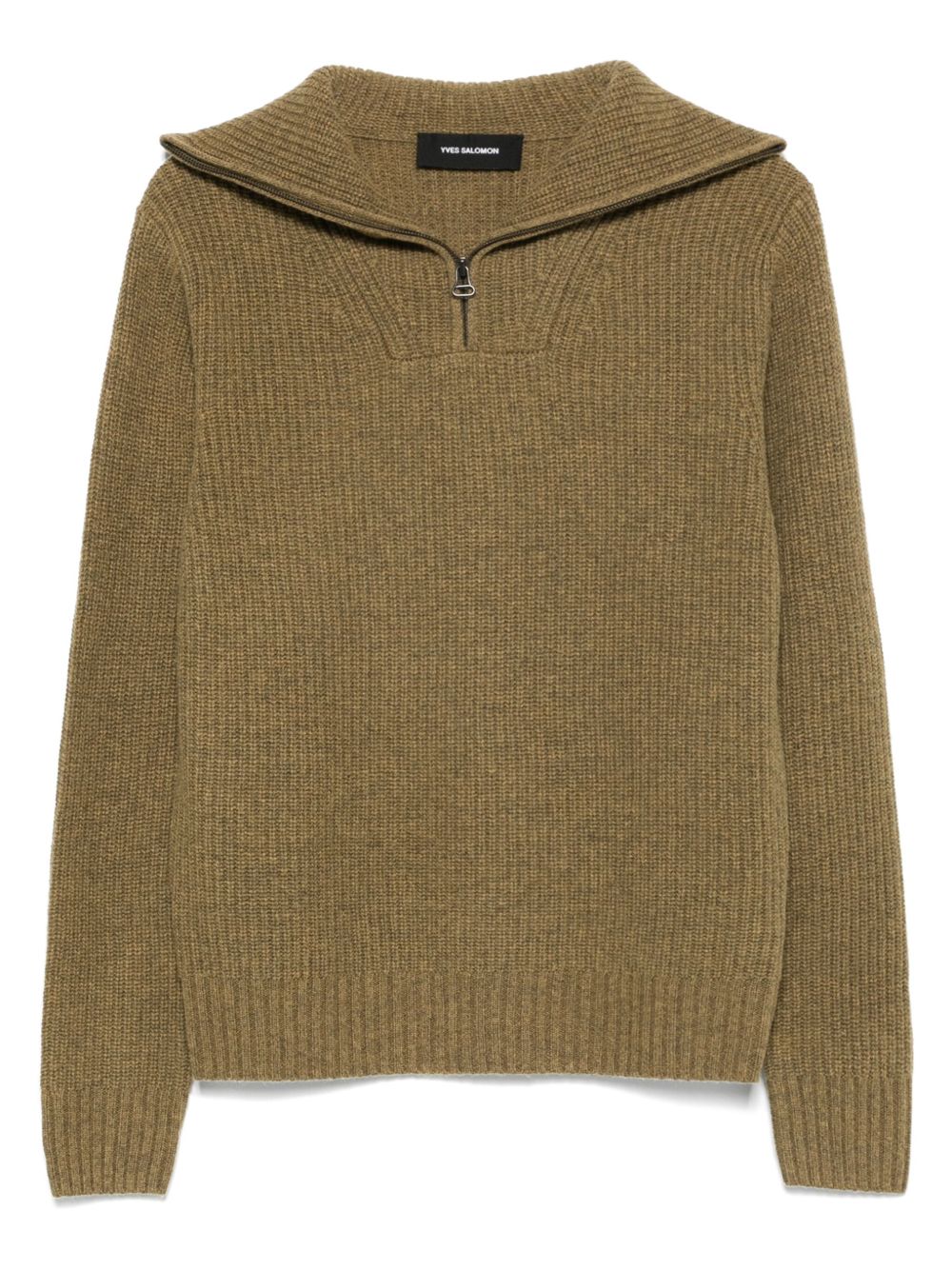 Yves Salomon zip-fastening jumper - Green