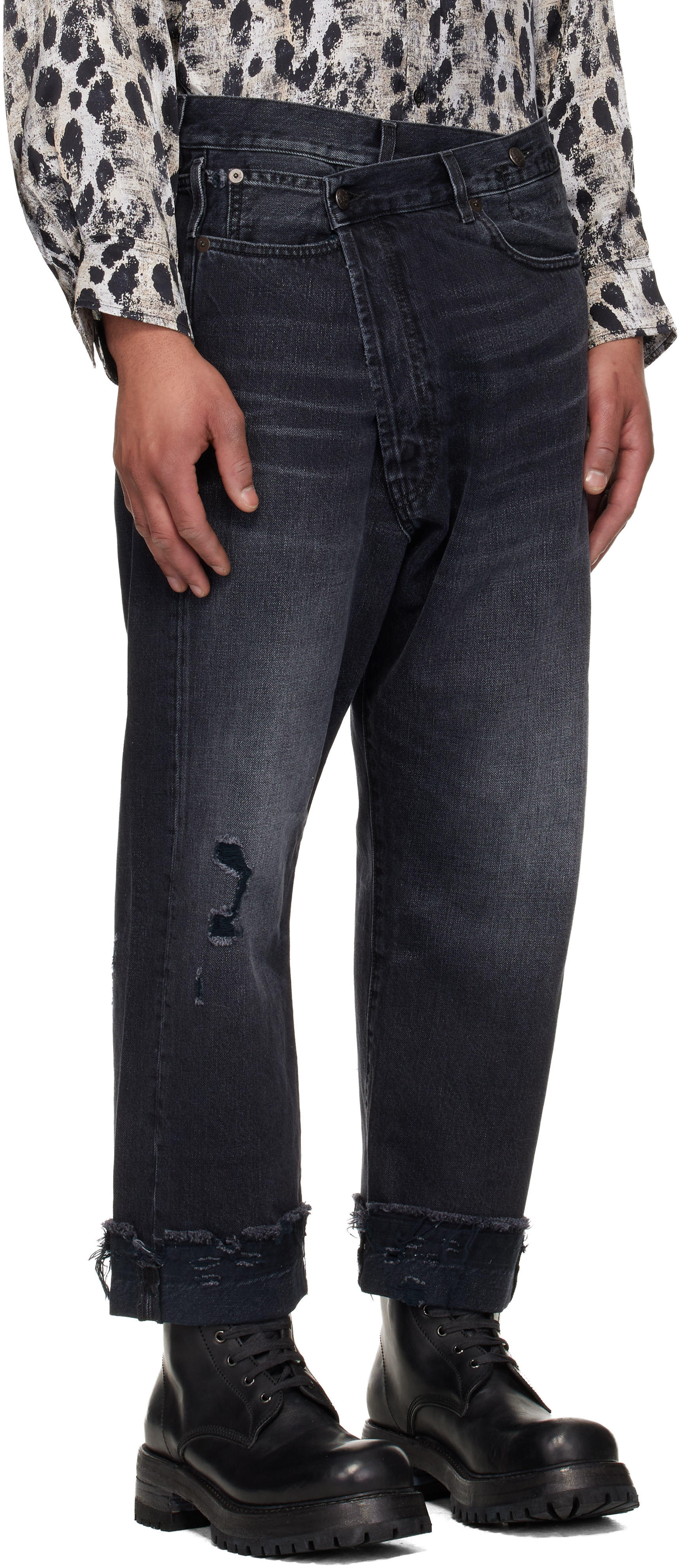 Black Crossover Jeans