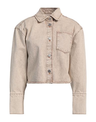 Remain Birger Christensen Woman Denim shirt Beige Size 6 Organic cotton