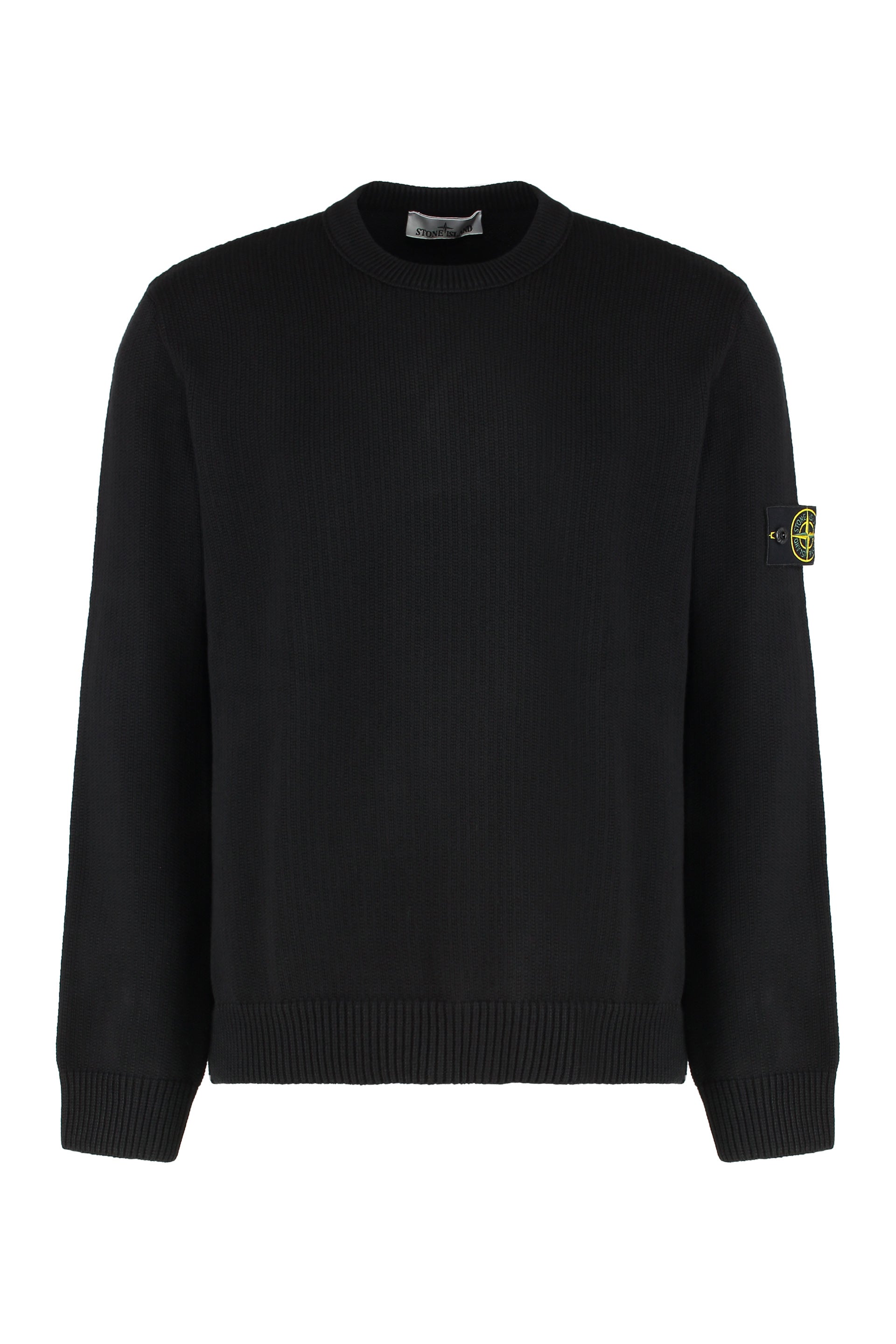 Ribbed-Knit Logo-Patch Sweater