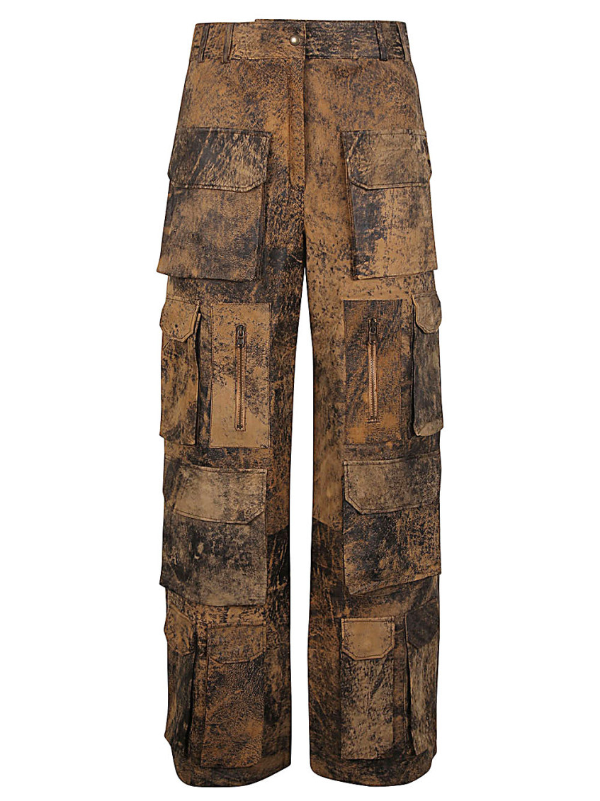 - Leather Cargo Trousers