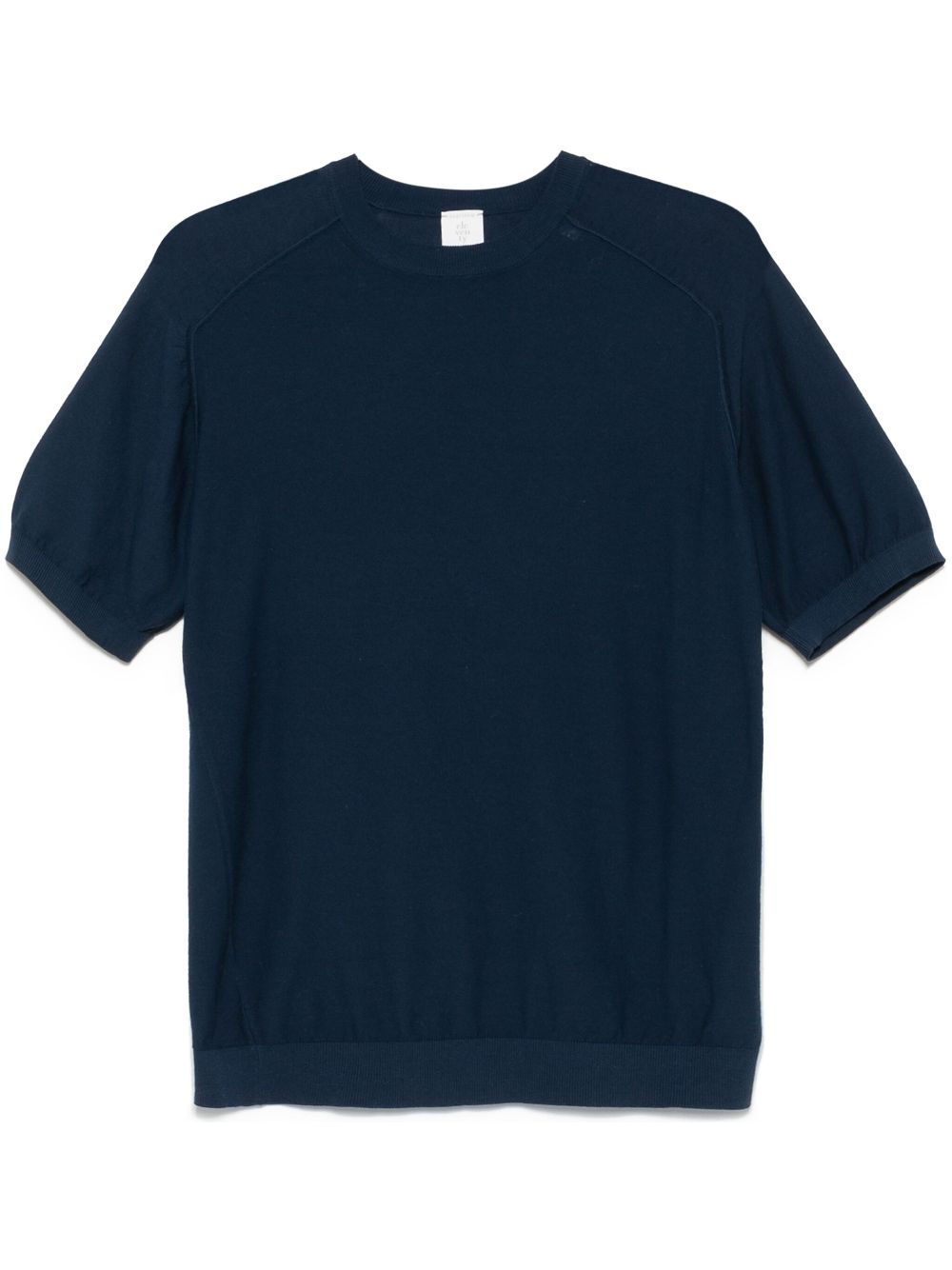 Fine-knit T-shirt - Blue