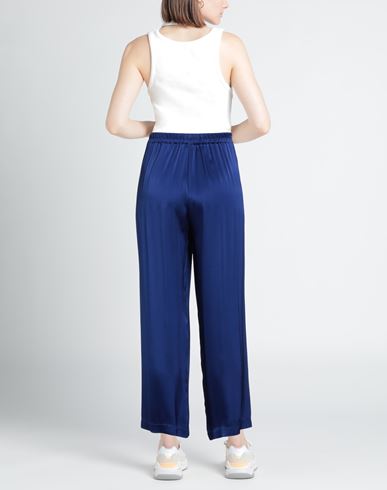 Niū Woman Pants Blue Size M Acetate, Silk