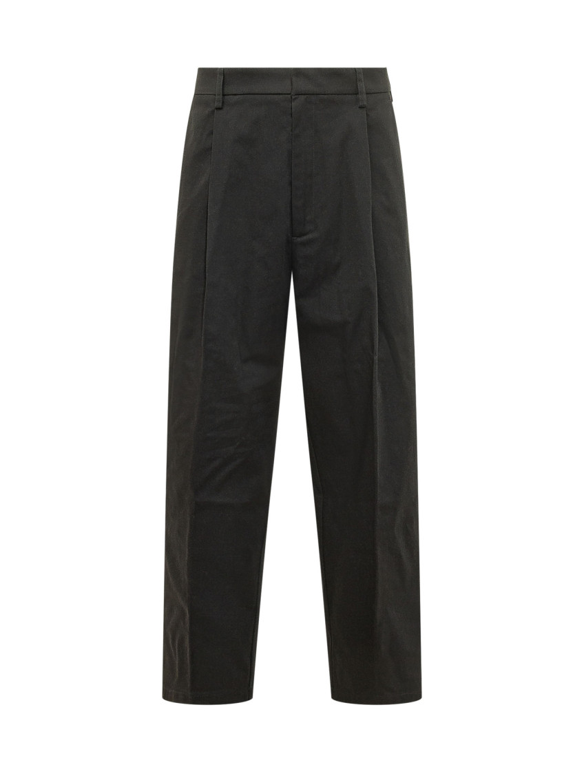 Black Straight Flat Front Pants